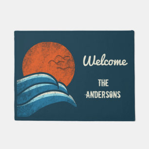 Tapete Surfing Beach Vintage Retro Personalizado