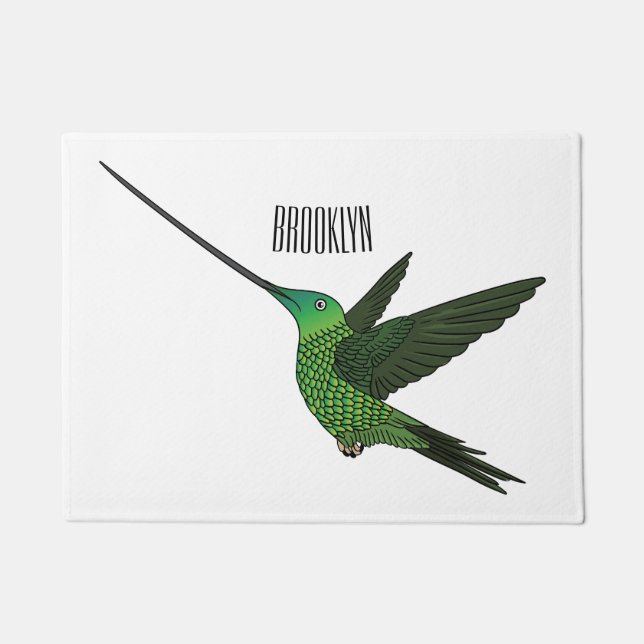Tapete Sword-billed hummingbird cartoon illustration  (Frente)