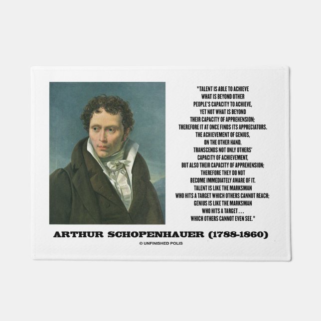 Tapete Talento de Arthur Schopenhauer contra citações do (Frente)