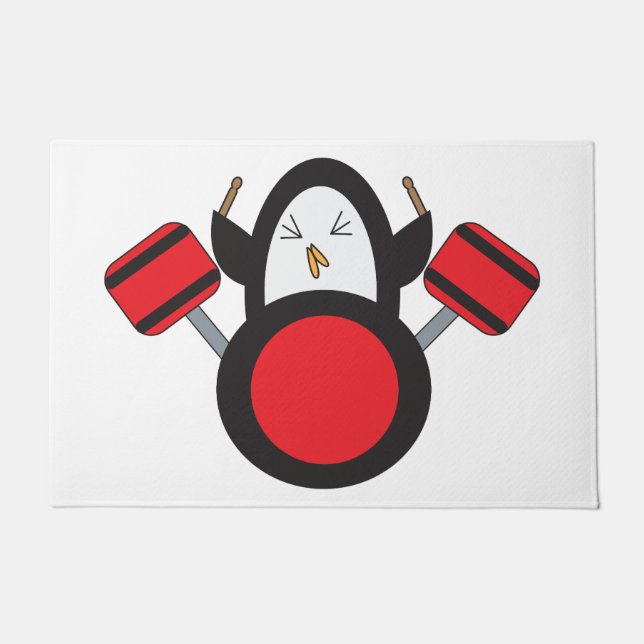 Tapete Tambores De Pinguim Adoráveis (Frente)