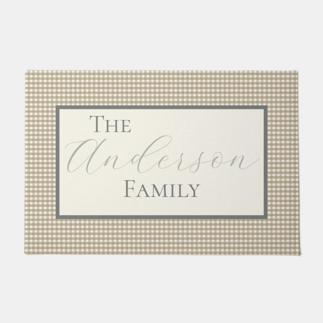 Tapete Tan Gingham Check (Frente)