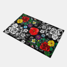 Tapis de fleurs au coquelicot