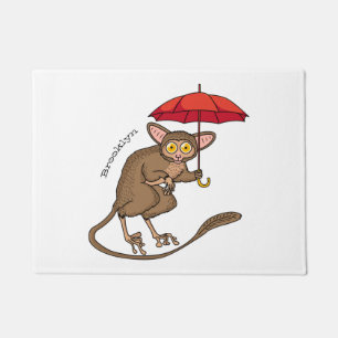 Tapete Tarsier bonito com ilustração de desenho de dese