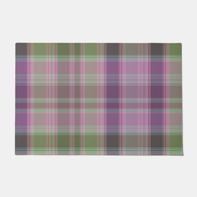 Tapete Tartan clássico verde lilac.  (Frente)