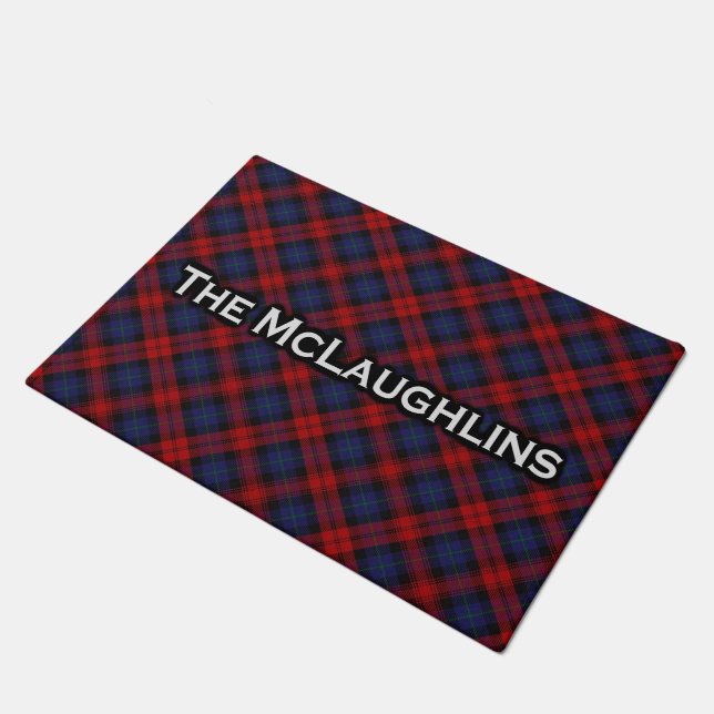 Tapete Tartan escocês de McLaughlin MacLachlan do clã (Inclinado)