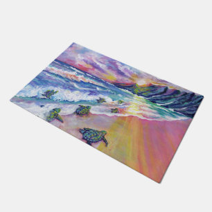 Tapete Tartarugas do Mar Bebês de Kauai Hawaii