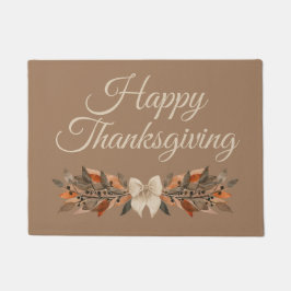 Tapete Taupe and Ivory “Happy Thanksgiving” Doormat