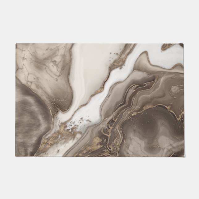 Tapete Taupe marble and gold abstract (Frente)