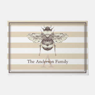 Tapete Taupe Vintage Bumble Bee Family Name
