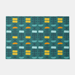 Tapete Teal de Símbolos de Idade Atômica Multicolor