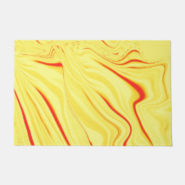 Tapete Tecido ondulado com tons amarelos claros, curva av