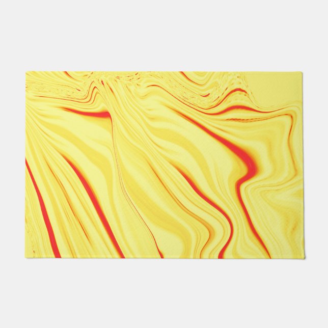 Tapete Tecido ondulado com tons amarelos claros, curva av (Frente)