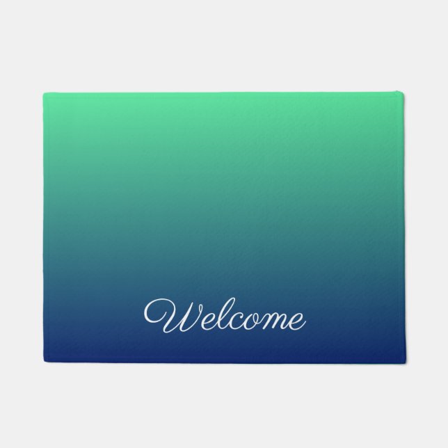 Tapete Tecla verde e azul personalizada (Frente)