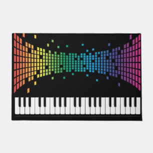 Tapete Teclado instrumental para piano de música multicol