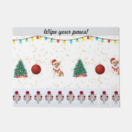 Tapete Tema de natal do cão festivo