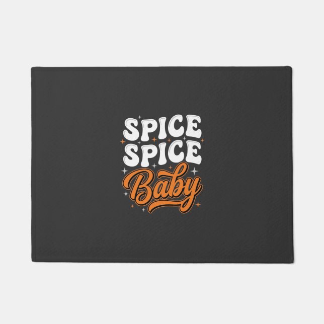 Tapete Temática de Halloween Bebê Spice Retro Tipografia  (Frente)