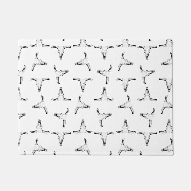 Tapete Temático ocidental dos crânios dos chifres de Bull (Frente)