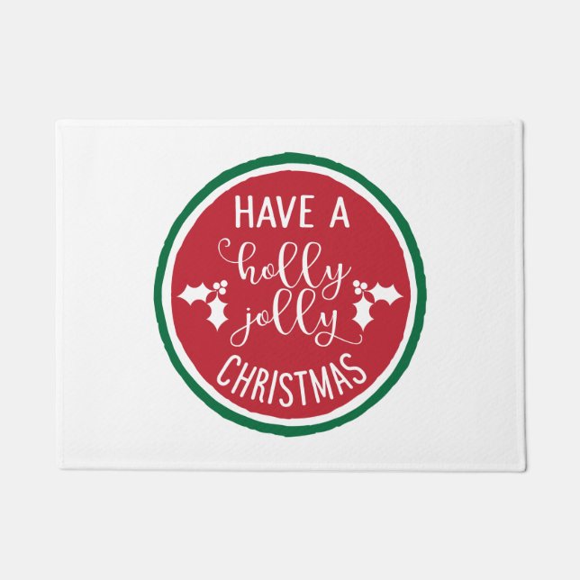 Tapete Tenha Um Natal Holly Jolly (Frente)