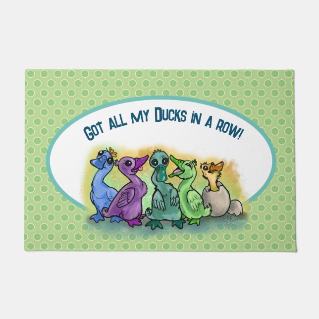 Tapete Tenho todos os meus patos seguidos! (Frente)