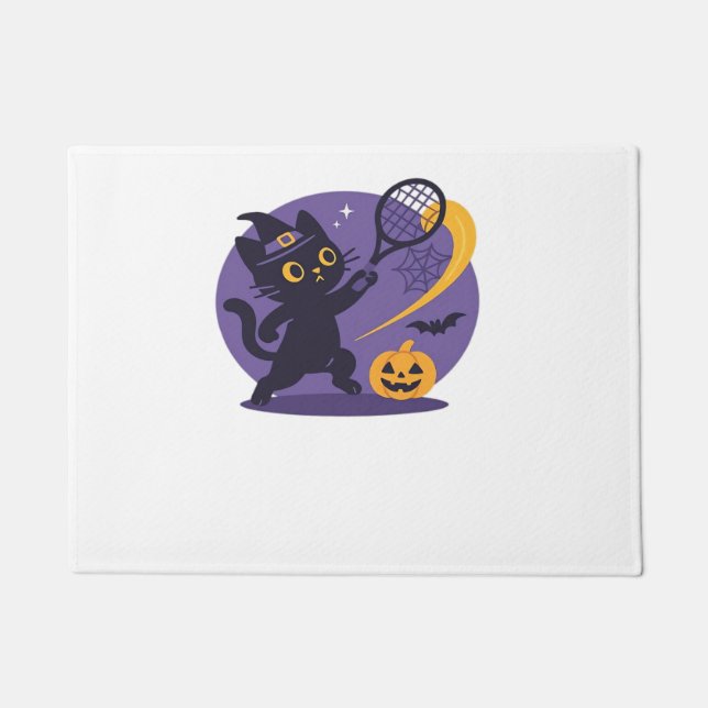 Tapete Tênis de Gato Negro Serve T-Shirt Essencial (Frente)