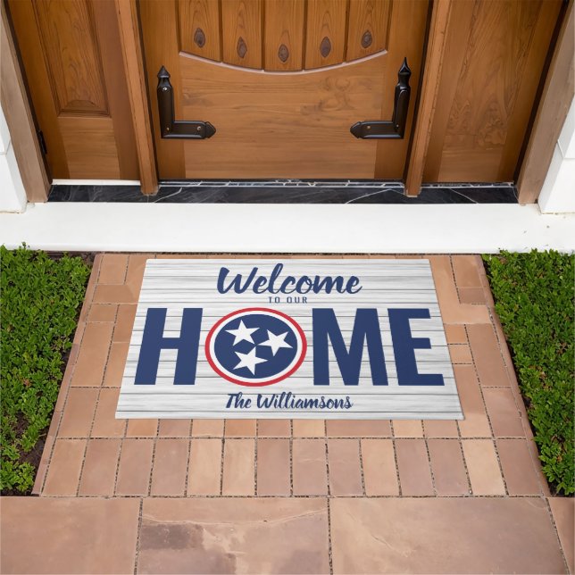 Tapete Tennessee Welcome Home Red White Blue Madeira TN F (Ar livre)