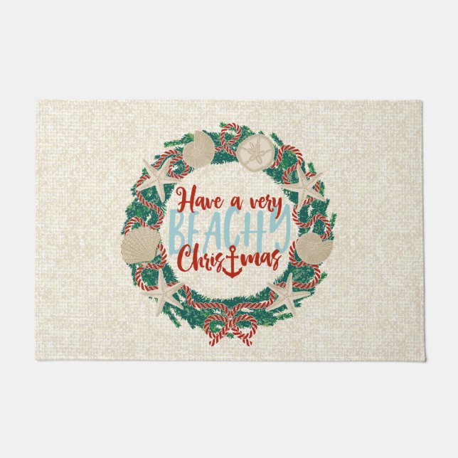 Tapete Terra do Mar Tropical de Natal - Vermelho (Frente)