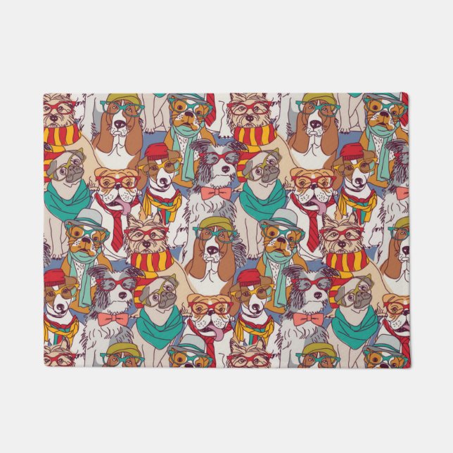 Tapete Teste padrão bonito da forma do filhote de (Frente)