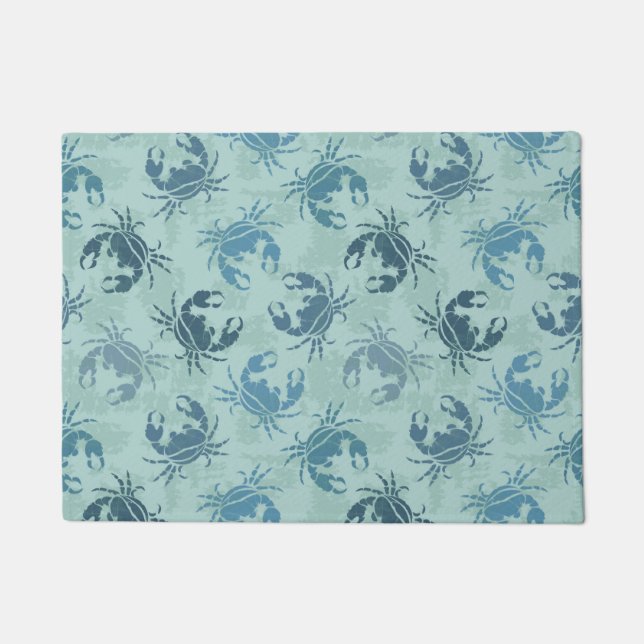 Tapete Teste padrão da tintura do laço dos caranguejos (Frente)