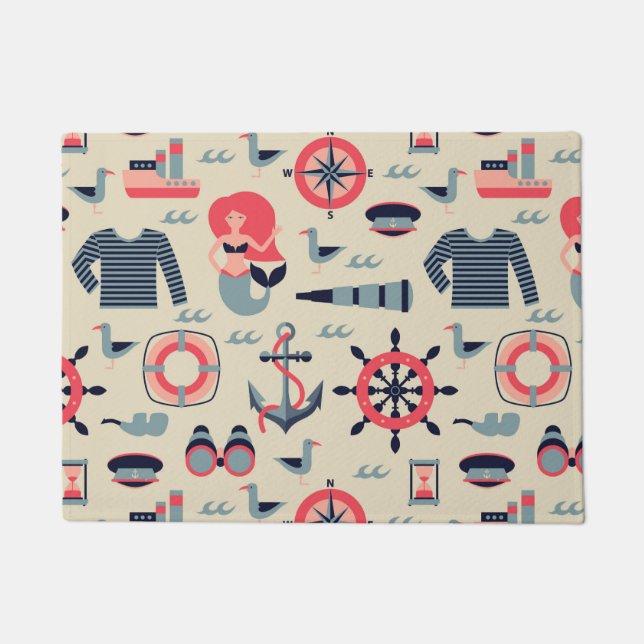 Tapete Teste padrão da vida marinha (Frente)