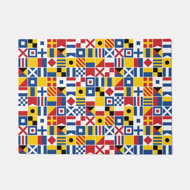 Tapete Teste padrão das bandeiras de sinal náutico (Frente)