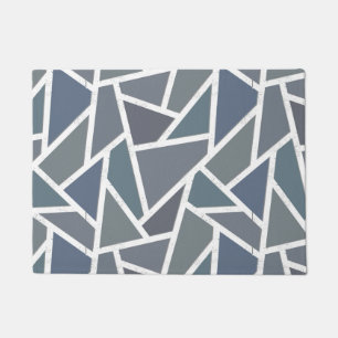 Tapete teste padrão de mosaico Azul-cinzento