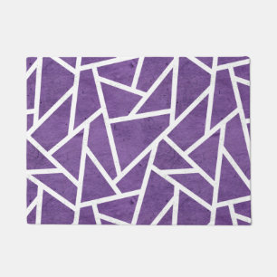 Tapete Teste padrão de mosaico roxo e branco