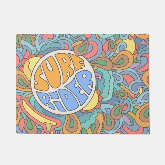 Tapete Teste padrão do cavaleiro do surf (Frente)