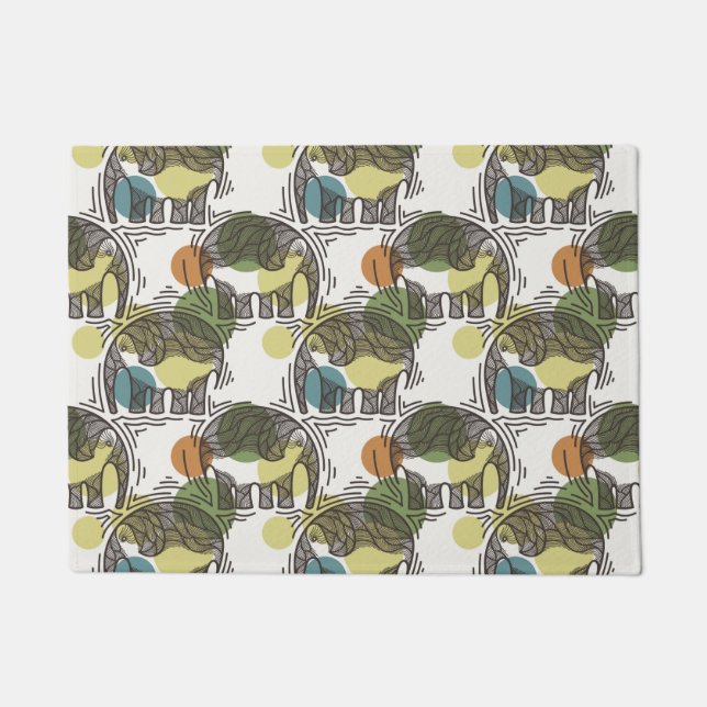 Tapete Teste padrão do elefante (Frente)