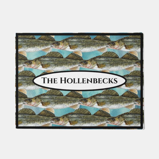 Tapete Teste padrão dos peixes de Pike dos Walleye do (Frente)