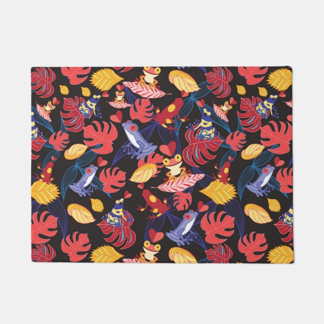 Tapete Teste padrão dos sapos dos amantes (Frente)