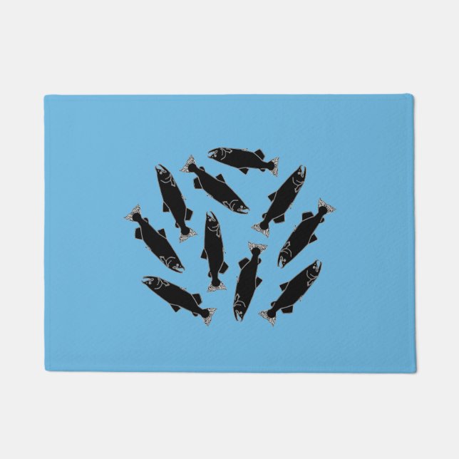 Tapete Teste padrão Salmon selvagem dos peixes (Frente)