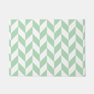 Tapete Teste padrão verde de Herringbone da hortelã