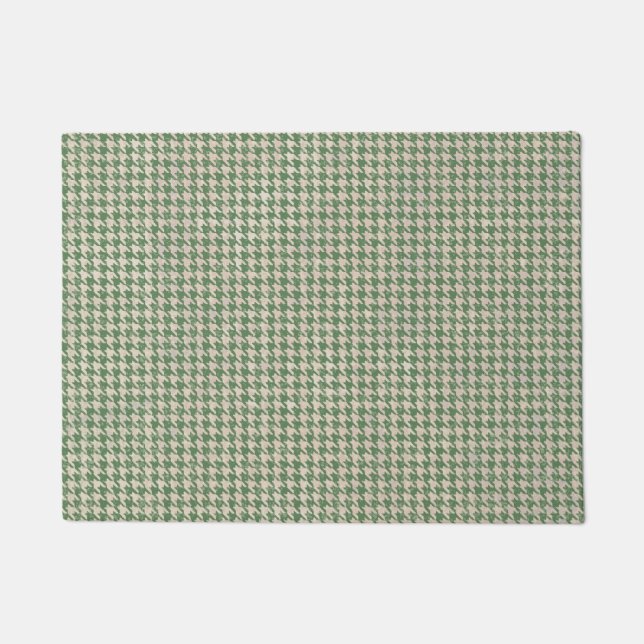 Tapete Teste padrão verde de Houndstooth (Frente)