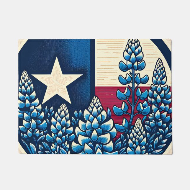 Tapete Texas Bluebonnets State Flag Pride Texan (Frente)