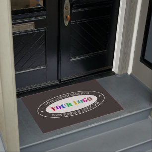 Tapete Texto do logotipo da empresa personalizado Porta d