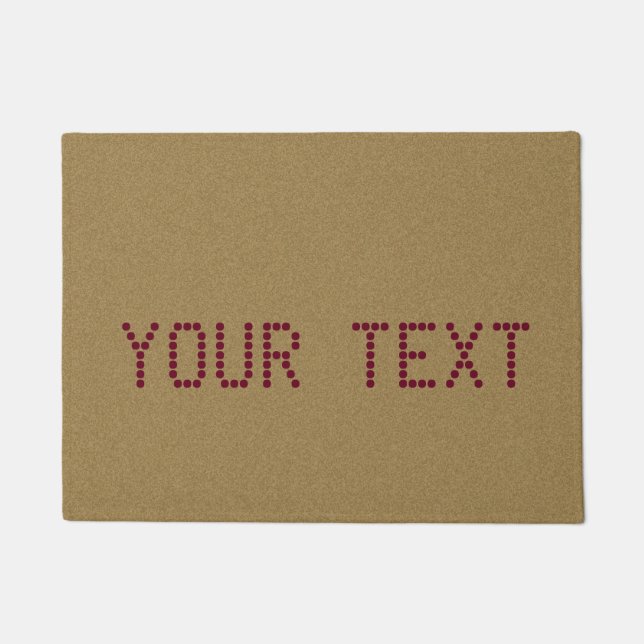 Tapete Texto e cor feitos sob encomenda (Frente)