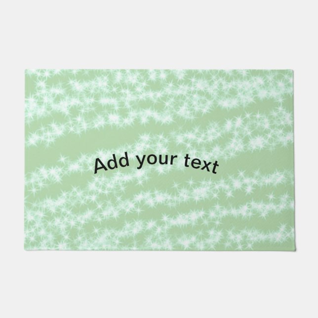 Tapete texto nome brilho glitter pastel verde boho retrô  (Frente)