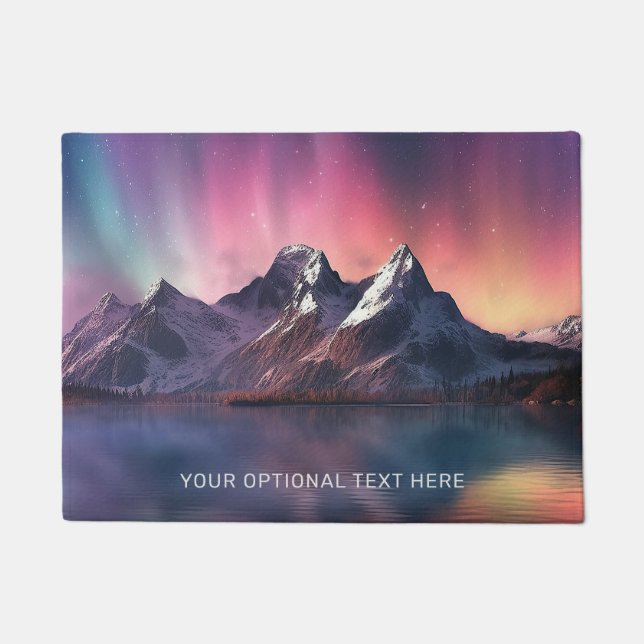 Tapete Texto personalizado Aurora Borealis (Frente)