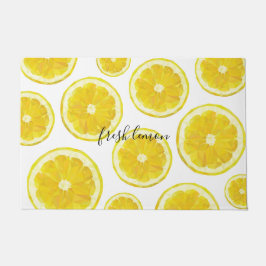 Tapete Texto personalizado de fatia de limão fresco amare