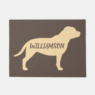 Tapete Texto Personalizado do Staffordshire Bull Terrier 
