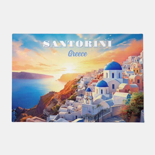 Tapete Texto personalizado Grécia Santorini Sunset (Frente)