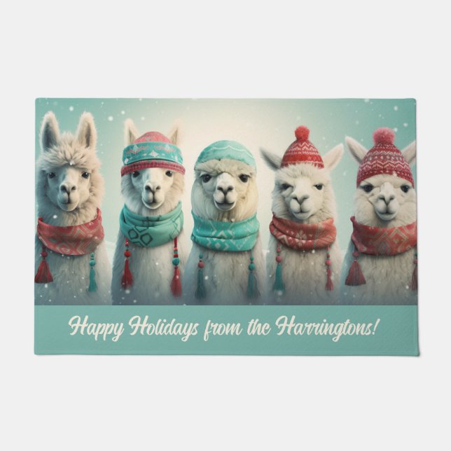 Tapete Texto Personalizado Llamas de inverno (Frente)