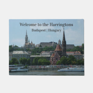 Tapete Texto personalizado porta Budapest