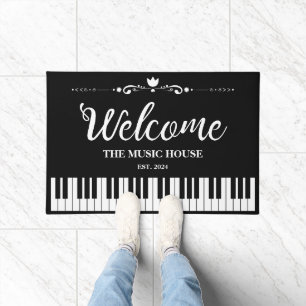 Tapete Texto Personalizado Preto e Branco do Music House